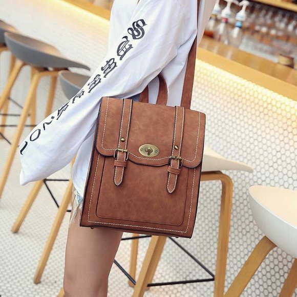 PU Leather Travel Convertible Backpack for Women - Picture 5 of 8